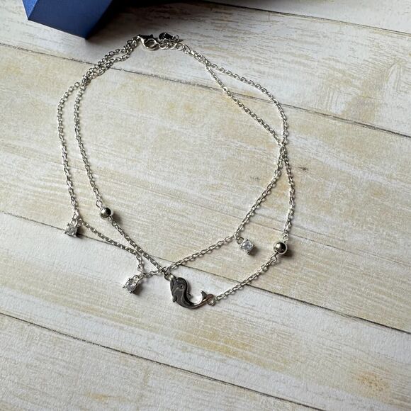 Dolphin CZ Anklet Bracelet - Picture 8 of 9